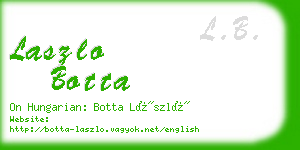 laszlo botta business card